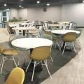 KA Centre - Kampong Ampat | Product Seen: [Customised Tabletop + Cosson Table Base, Adik – Steel Chair & Dojo Sidechair – Wood Seat]